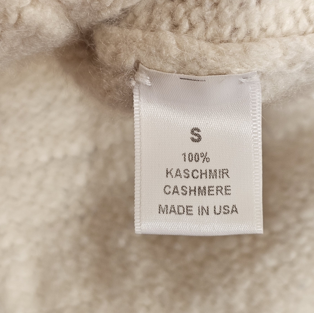 The Elder Statesman Men's Baja Cashmere Hoodie Ecru - Picture 8 of 9